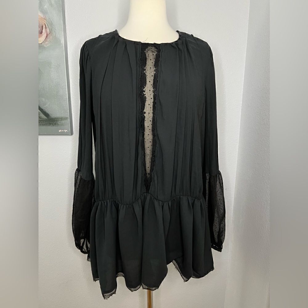 Free People size small black blouse